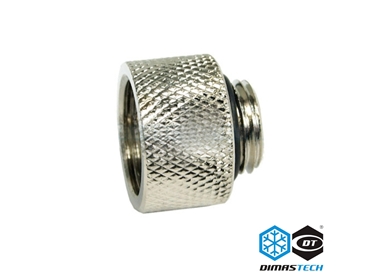 Reducing Bush G1/4 Outer Thread To G3/8 Inner Thread Knurled Silver Nickel 